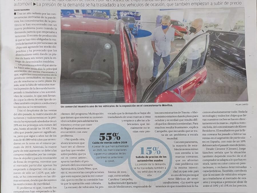 El Diario Información de Alicante /Elche/Baix Vinalopó/Vega Baja, contacta con Jorge Sánchez (gerente de Cimotor, Citroën Crevillente) para conocer la actualidad en el sector automovilístico.